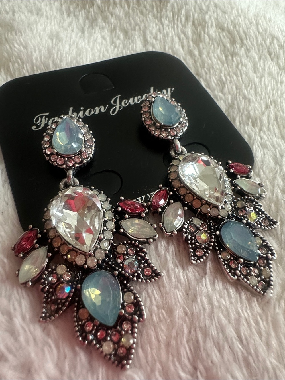 Crystal Colorful Statement Earrings
